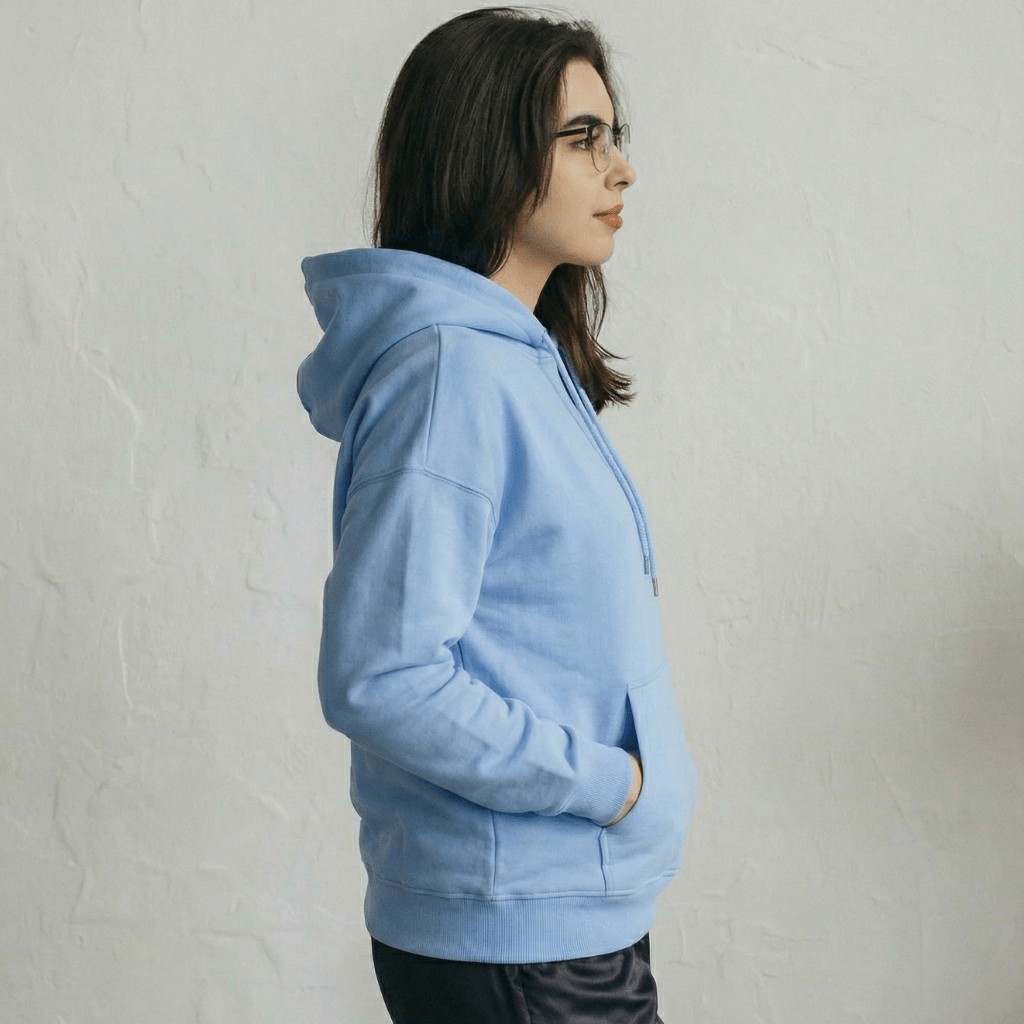 Oversized Fleece Hoodie – Blue (Unisex)