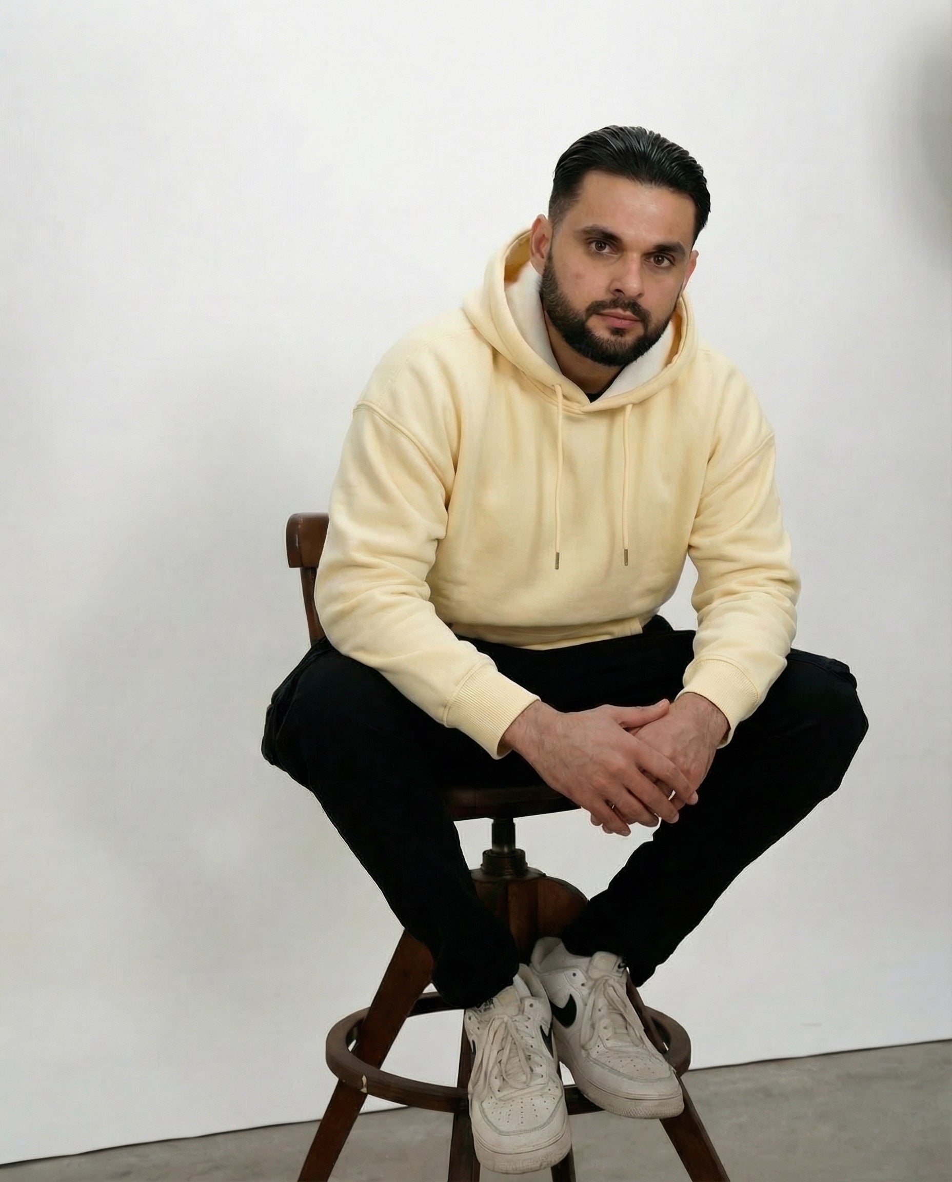 Oversized Fleece Hoodie – Cream (Unisex)