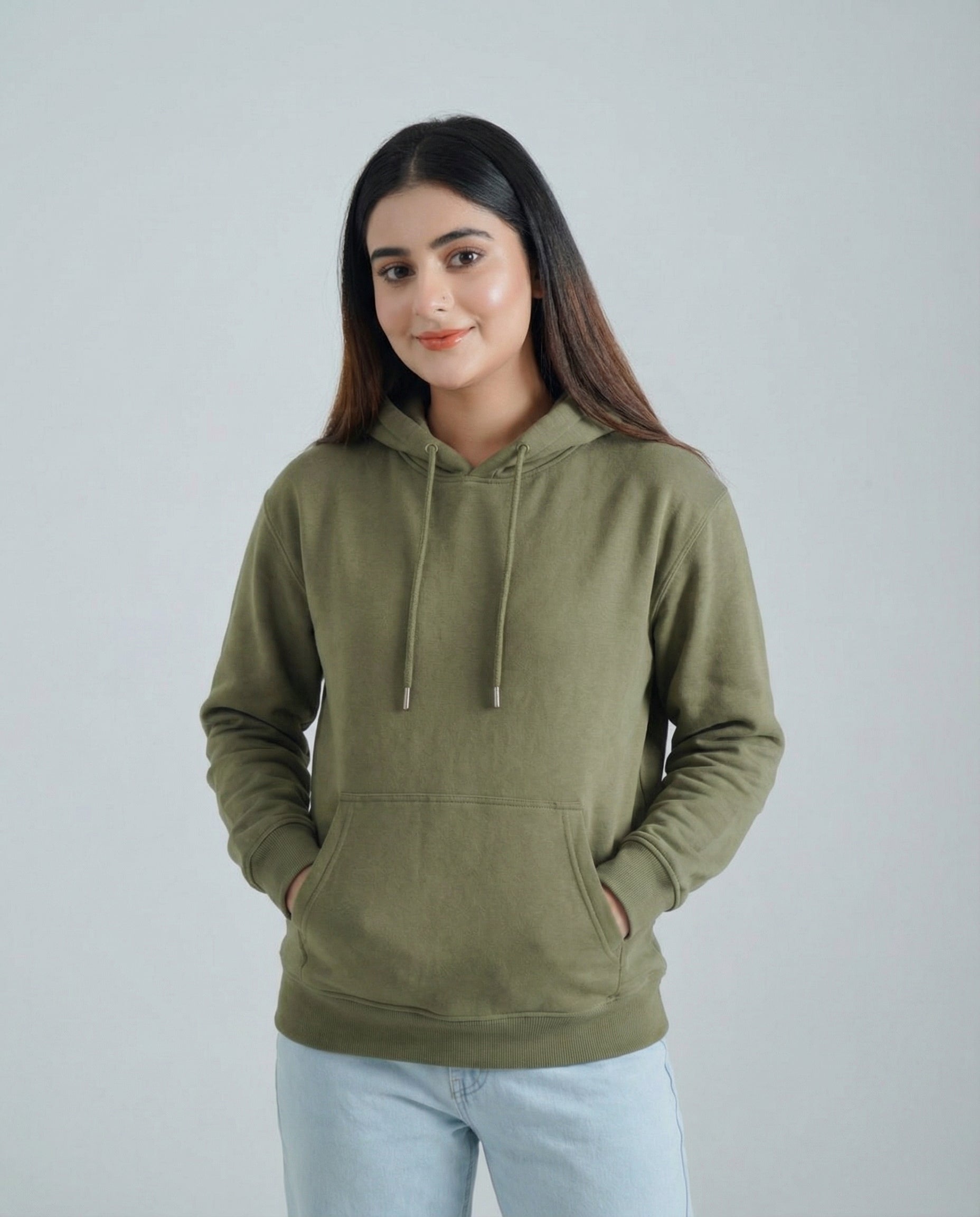 Oversized Fleece Hoodie – Green (Unisex)